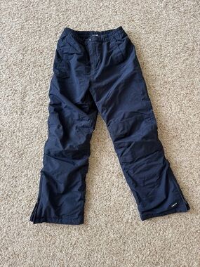 Kids Lands' End Navy Waterproof Insulated Snow Pants - Kids Size 14 (L) - EUC!